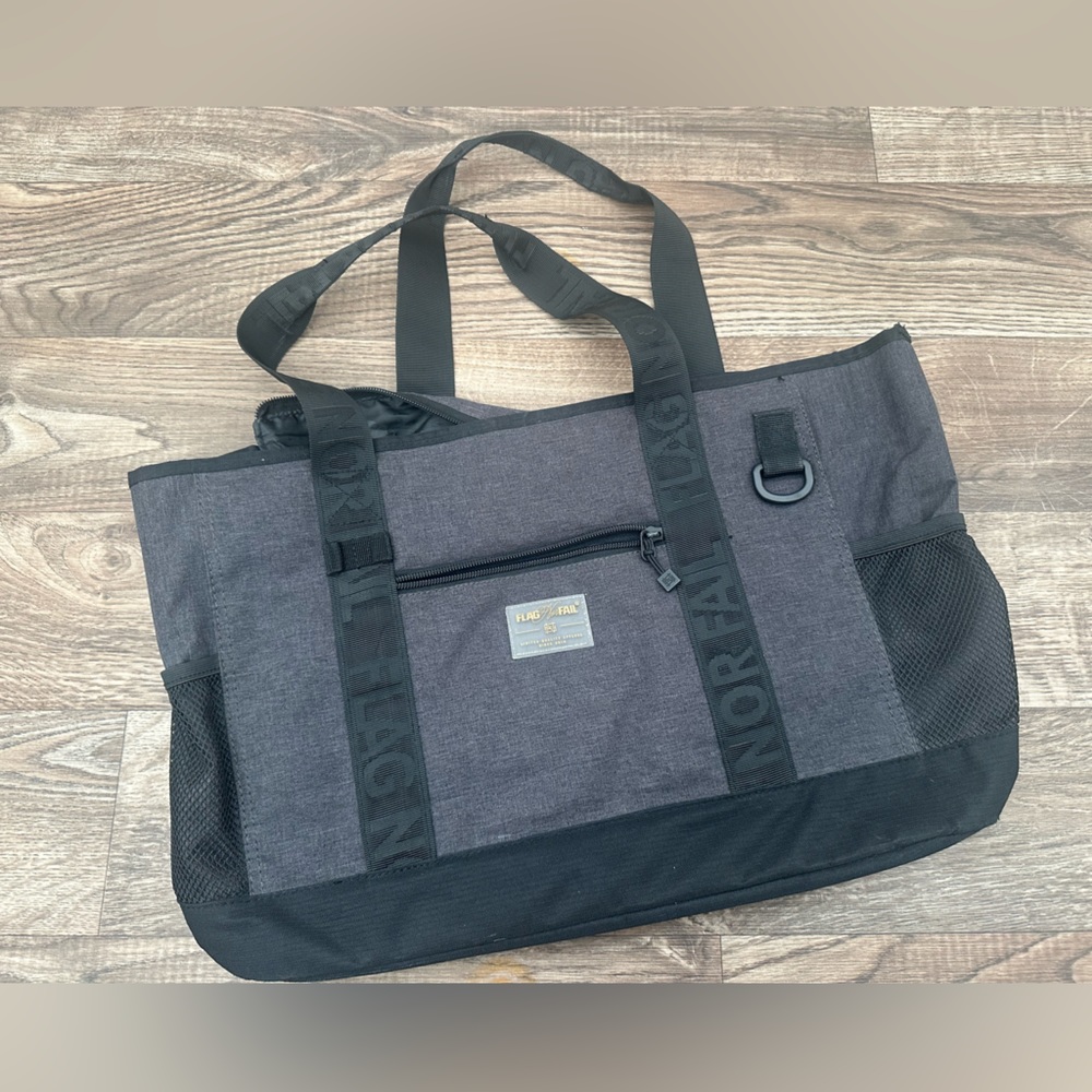 flag nor fail Black and Charcoal Canvas Tote Bag